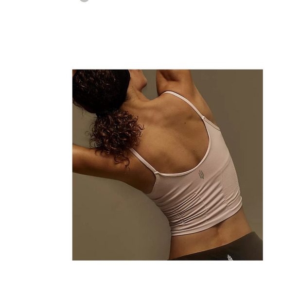 Free People Other - Free People Good Karma Ruched Crop Tank Rose Water/Light Pink